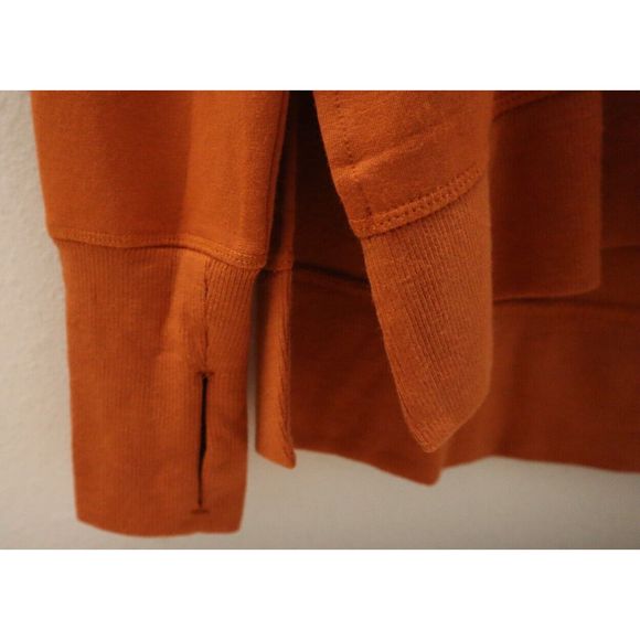 Athleta 870422 Women's Sz M Rust Orange Triumph Crew Neck L/S Sweatshirt $79 - Picture 5 of 15
